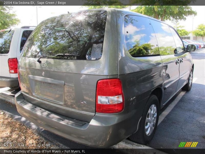 Sage Green / Beige 2004 Kia Sedona EX