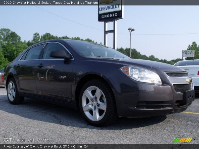 Taupe Gray Metallic / Titanium 2010 Chevrolet Malibu LS Sedan