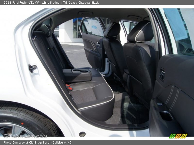 White Platinum Tri-Coat / Charcoal Black 2011 Ford Fusion SEL V6