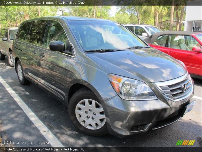 Nimbus Gray Metallic / Gray 2008 Honda Odyssey LX