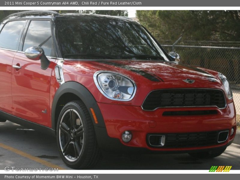 Chili Red / Pure Red Leather/Cloth 2011 Mini Cooper S Countryman All4 AWD