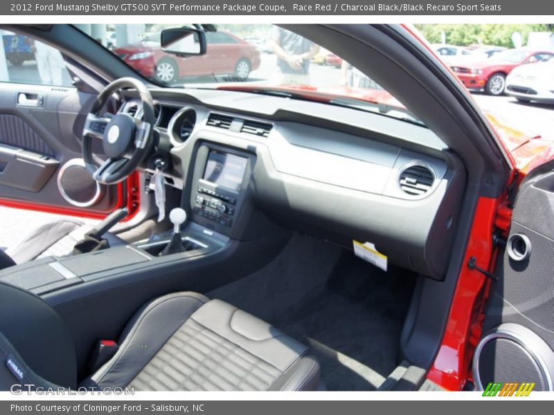 Race Red / Charcoal Black/Black Recaro Sport Seats 2012 Ford Mustang Shelby GT500 SVT Performance Package Coupe