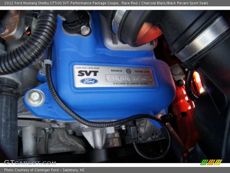  2012 Mustang Shelby GT500 SVT Performance Package Coupe Engine - 5.4 Liter Supercharged DOHC 32-Valve Ti-VCT V8
