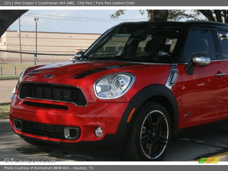 Chili Red / Pure Red Leather/Cloth 2011 Mini Cooper S Countryman All4 AWD