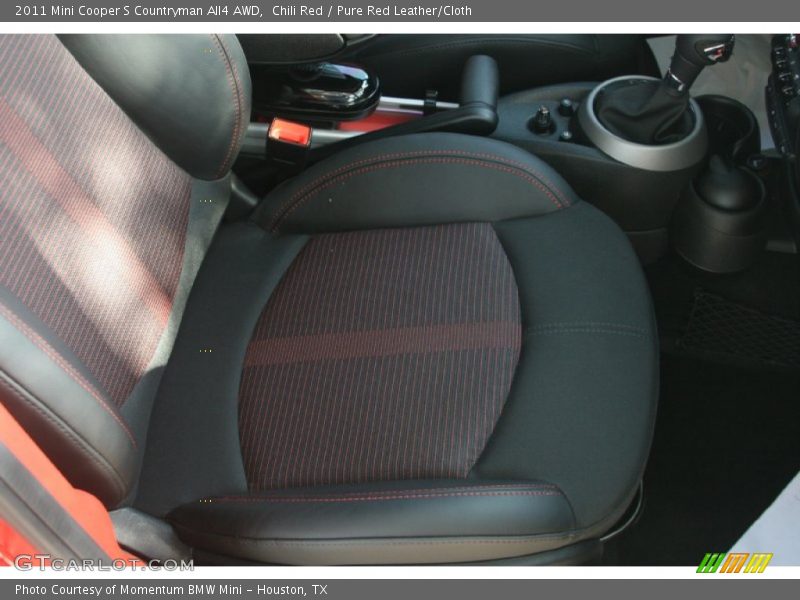 Chili Red / Pure Red Leather/Cloth 2011 Mini Cooper S Countryman All4 AWD