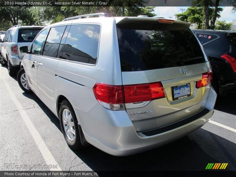 Alabaster Silver Metallic / Gray 2010 Honda Odyssey EX-L