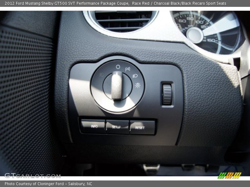 Controls of 2012 Mustang Shelby GT500 SVT Performance Package Coupe