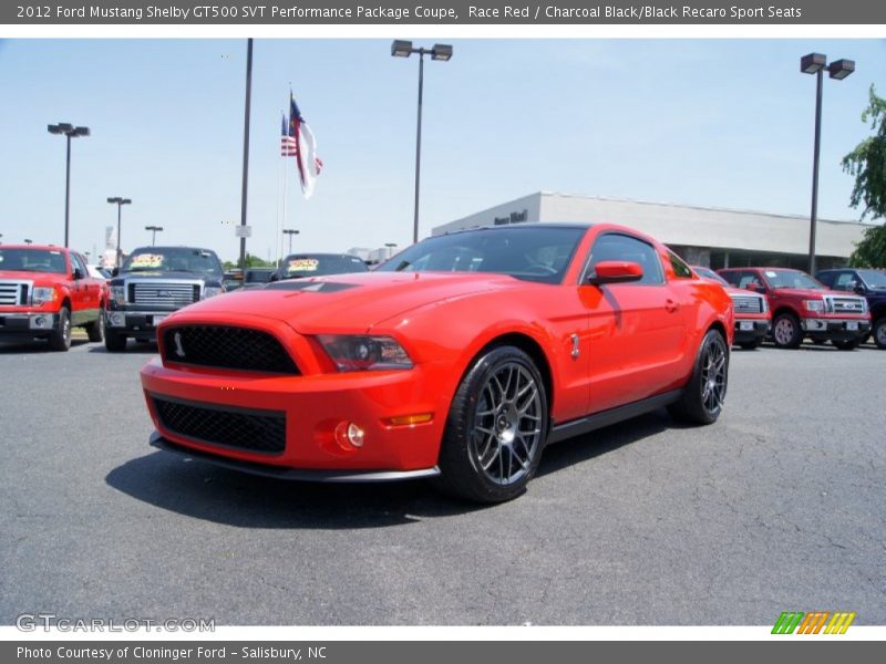 Front 3/4 View of 2012 Mustang Shelby GT500 SVT Performance Package Coupe