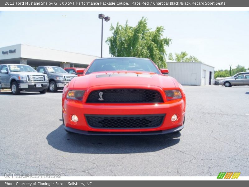 Race Red / Charcoal Black/Black Recaro Sport Seats 2012 Ford Mustang Shelby GT500 SVT Performance Package Coupe