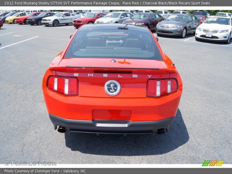 Race Red / Charcoal Black/Black Recaro Sport Seats 2012 Ford Mustang Shelby GT500 SVT Performance Package Coupe