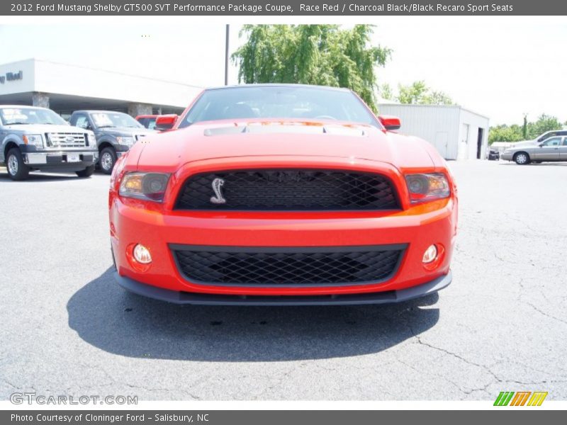 Race Red / Charcoal Black/Black Recaro Sport Seats 2012 Ford Mustang Shelby GT500 SVT Performance Package Coupe