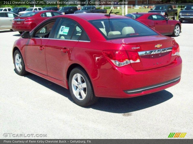 Crystal Red Metallic Tintcoat / Cocoa/Light Neutral Leather 2011 Chevrolet Cruze LT/RS