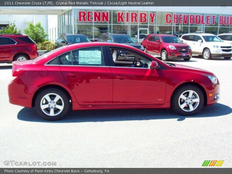 Crystal Red Metallic Tintcoat / Cocoa/Light Neutral Leather 2011 Chevrolet Cruze LT/RS