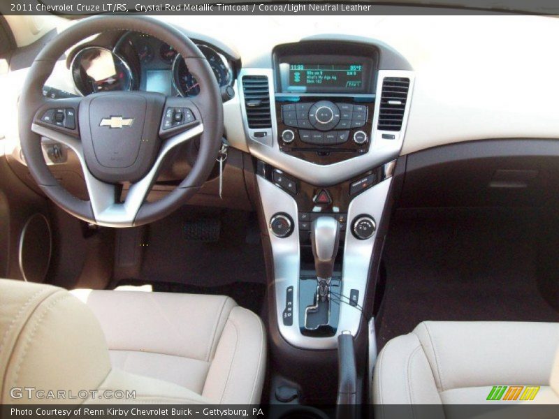 Crystal Red Metallic Tintcoat / Cocoa/Light Neutral Leather 2011 Chevrolet Cruze LT/RS
