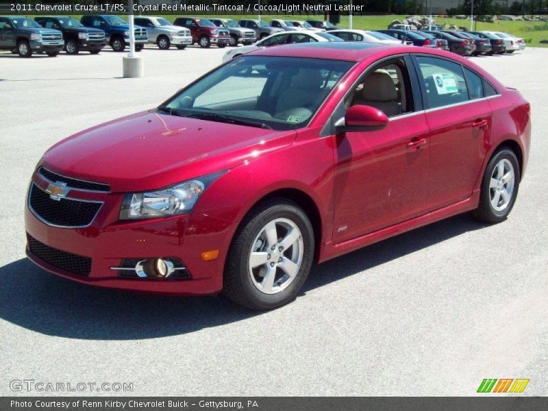 Crystal Red Metallic Tintcoat / Cocoa/Light Neutral Leather 2011 Chevrolet Cruze LT/RS