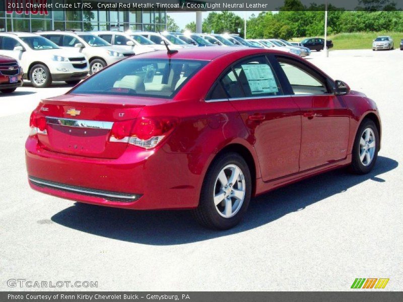 Crystal Red Metallic Tintcoat / Cocoa/Light Neutral Leather 2011 Chevrolet Cruze LT/RS
