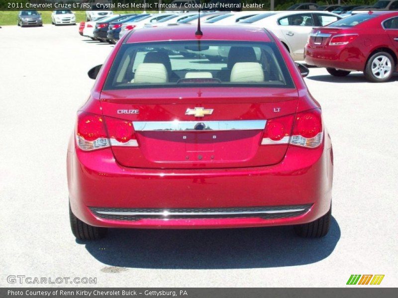 Crystal Red Metallic Tintcoat / Cocoa/Light Neutral Leather 2011 Chevrolet Cruze LT/RS