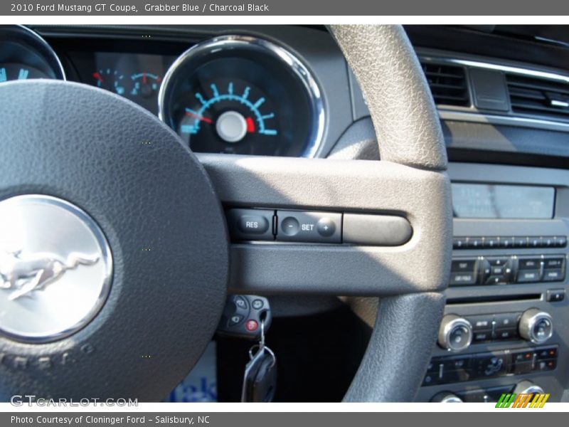 Grabber Blue / Charcoal Black 2010 Ford Mustang GT Coupe