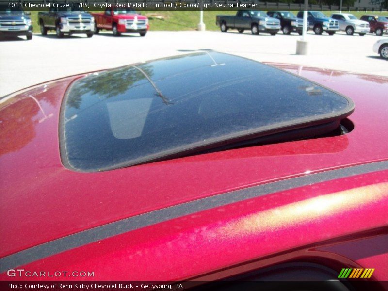 Crystal Red Metallic Tintcoat / Cocoa/Light Neutral Leather 2011 Chevrolet Cruze LT/RS