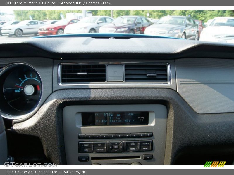 Grabber Blue / Charcoal Black 2010 Ford Mustang GT Coupe
