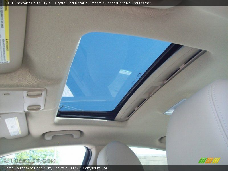 Crystal Red Metallic Tintcoat / Cocoa/Light Neutral Leather 2011 Chevrolet Cruze LT/RS