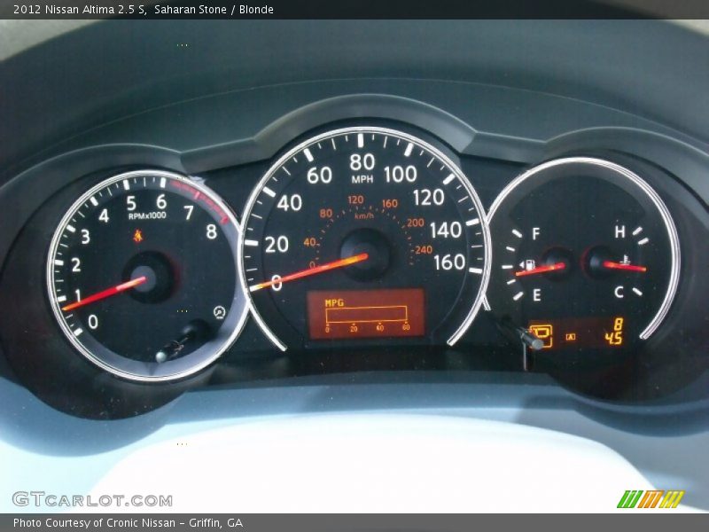  2012 Altima 2.5 S 2.5 S Gauges