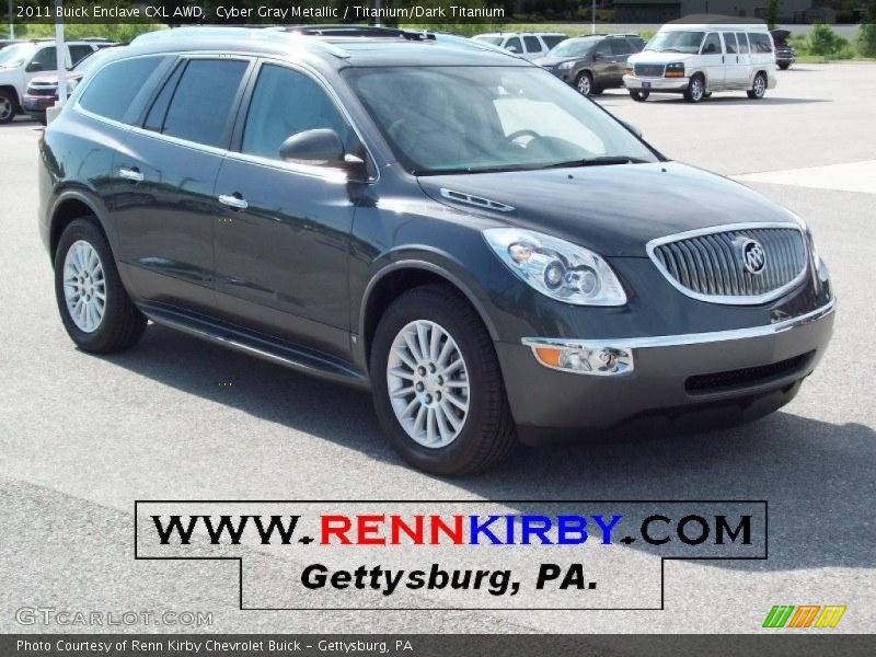 Cyber Gray Metallic / Titanium/Dark Titanium 2011 Buick Enclave CXL AWD
