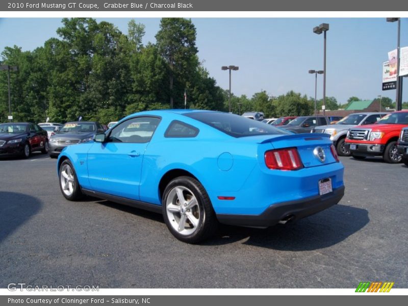 Grabber Blue / Charcoal Black 2010 Ford Mustang GT Coupe