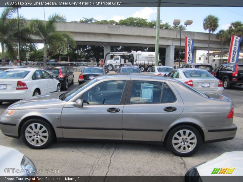 Steel Grey Metallic / Charcoal Gray 2003 Saab 9-5 Linear Sedan