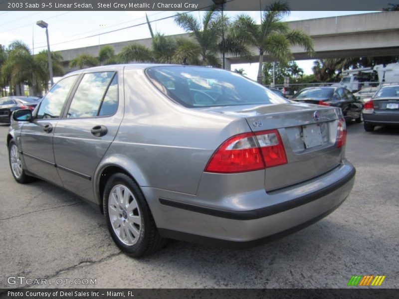 Steel Grey Metallic / Charcoal Gray 2003 Saab 9-5 Linear Sedan