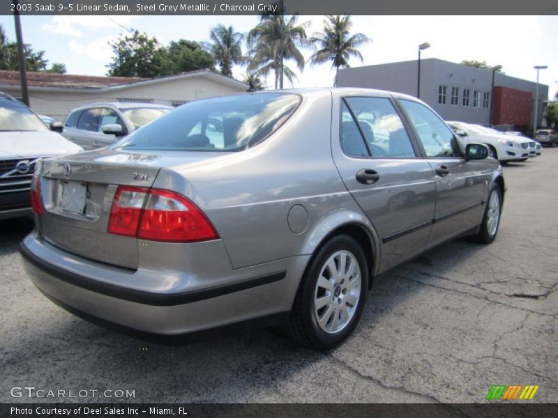 Steel Grey Metallic / Charcoal Gray 2003 Saab 9-5 Linear Sedan