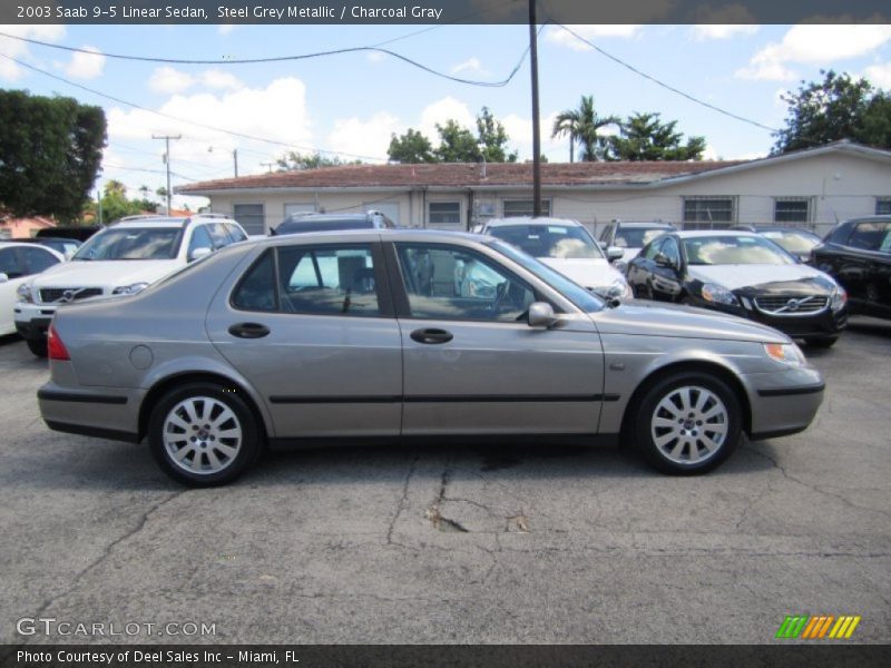 Steel Grey Metallic / Charcoal Gray 2003 Saab 9-5 Linear Sedan