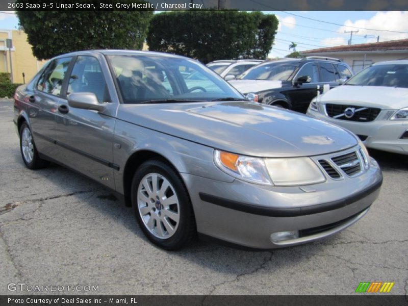 Steel Grey Metallic / Charcoal Gray 2003 Saab 9-5 Linear Sedan