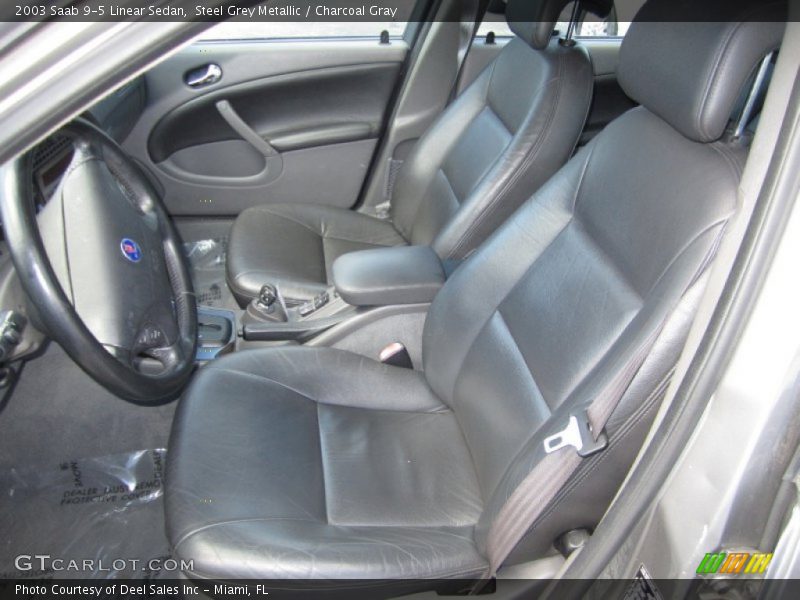 Steel Grey Metallic / Charcoal Gray 2003 Saab 9-5 Linear Sedan
