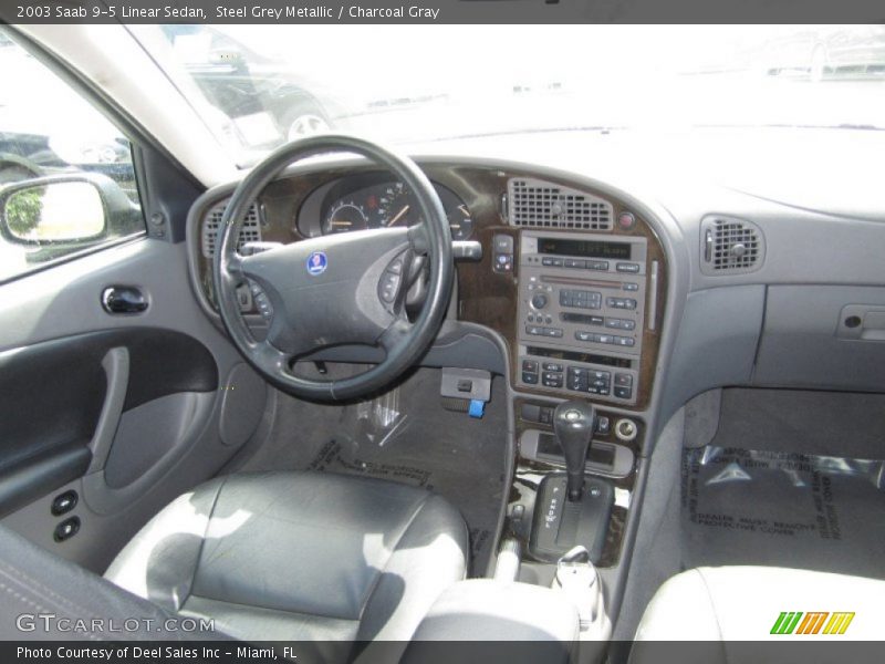 Steel Grey Metallic / Charcoal Gray 2003 Saab 9-5 Linear Sedan
