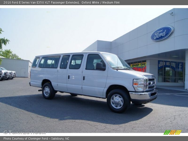 Oxford White / Medium Flint 2010 Ford E Series Van E350 XLT Passenger Extended