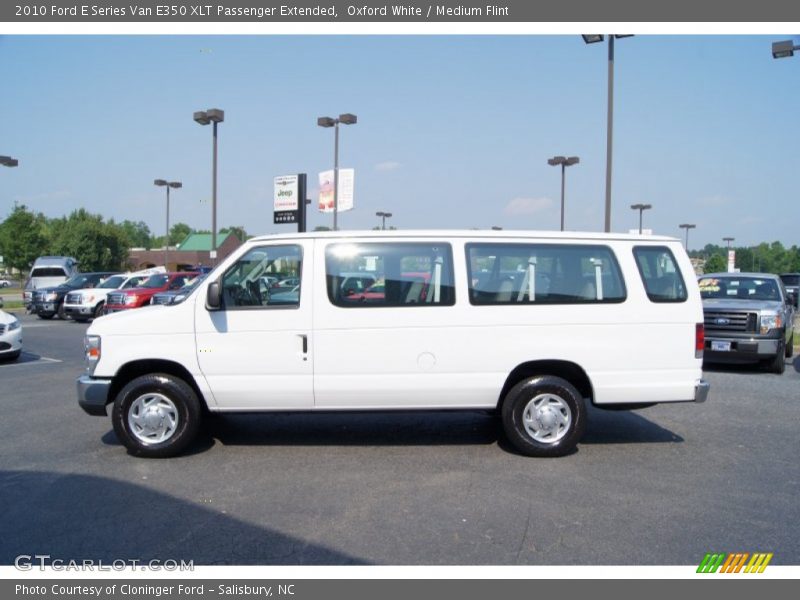 Oxford White / Medium Flint 2010 Ford E Series Van E350 XLT Passenger Extended