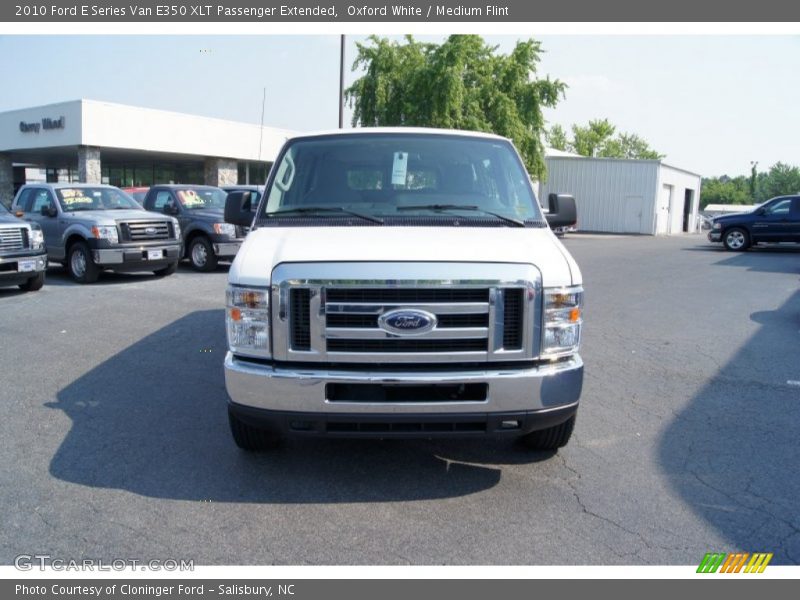 Oxford White / Medium Flint 2010 Ford E Series Van E350 XLT Passenger Extended