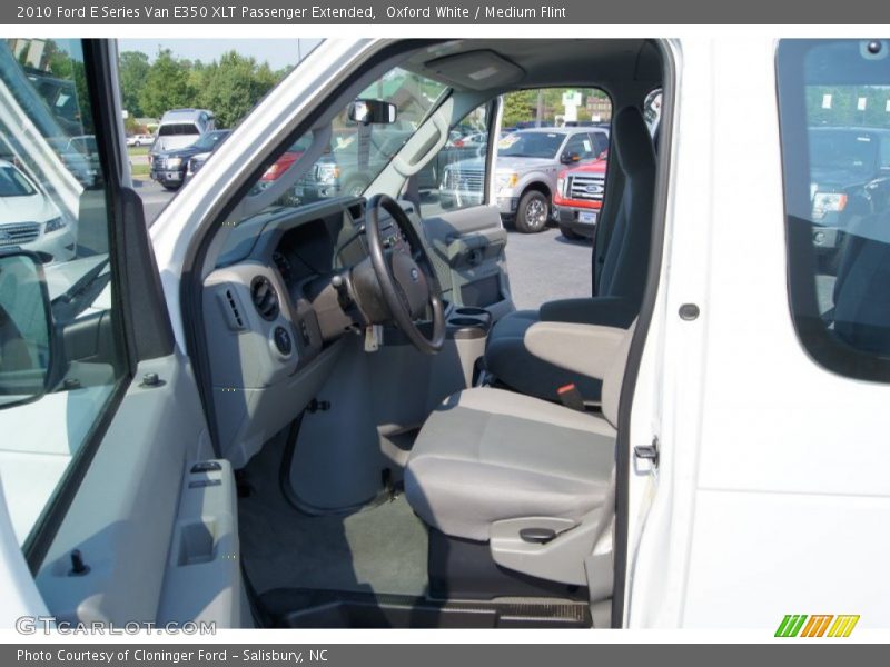 Oxford White / Medium Flint 2010 Ford E Series Van E350 XLT Passenger Extended