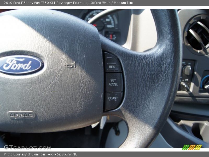 Oxford White / Medium Flint 2010 Ford E Series Van E350 XLT Passenger Extended