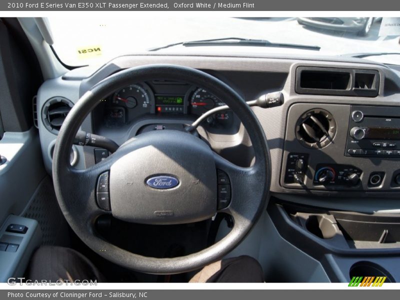 Oxford White / Medium Flint 2010 Ford E Series Van E350 XLT Passenger Extended