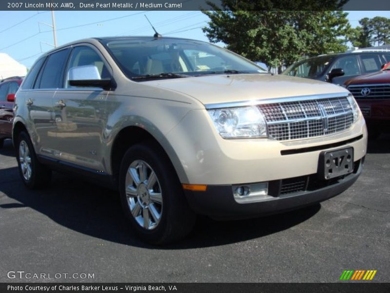 Dune Pearl Metallic / Medium Camel 2007 Lincoln MKX AWD