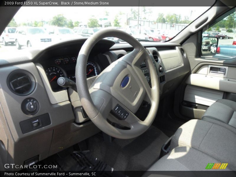 Black / Stone/Medium Stone 2009 Ford F150 XL SuperCrew