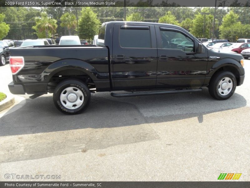 Black / Stone/Medium Stone 2009 Ford F150 XL SuperCrew
