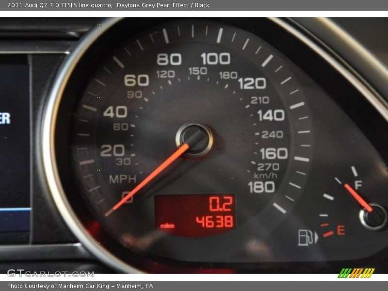 Daytona Grey Pearl Effect / Black 2011 Audi Q7 3.0 TFSI S line quattro