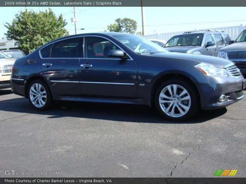 Lakeshore Slate / Graphite Black 2009 Infiniti M 35x AWD Sedan