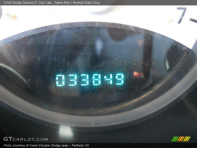 Flame Red / Medium Slate Gray 2006 Dodge Dakota ST Club Cab