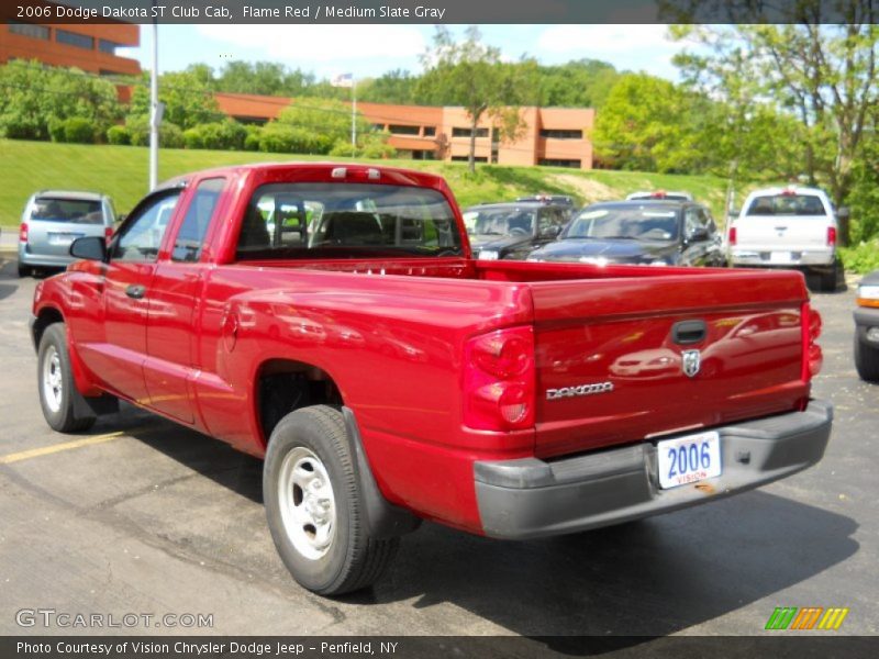Flame Red / Medium Slate Gray 2006 Dodge Dakota ST Club Cab