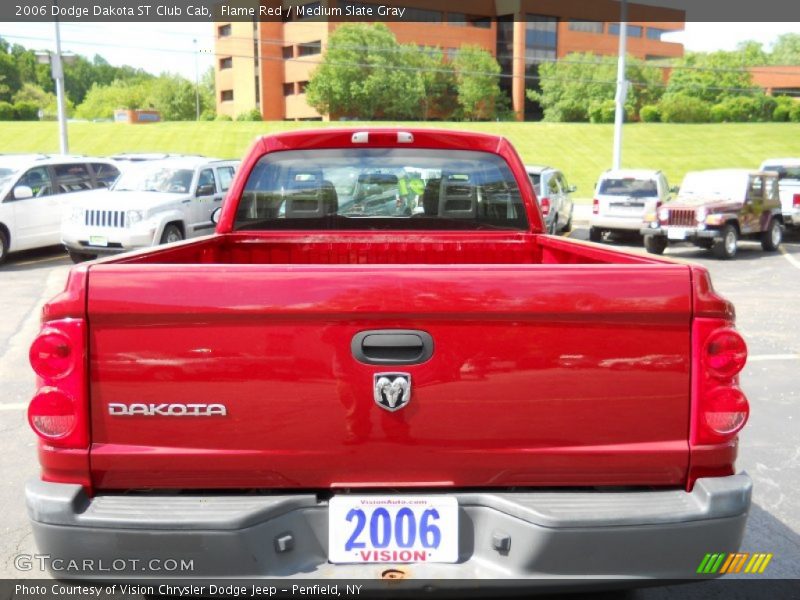 Flame Red / Medium Slate Gray 2006 Dodge Dakota ST Club Cab