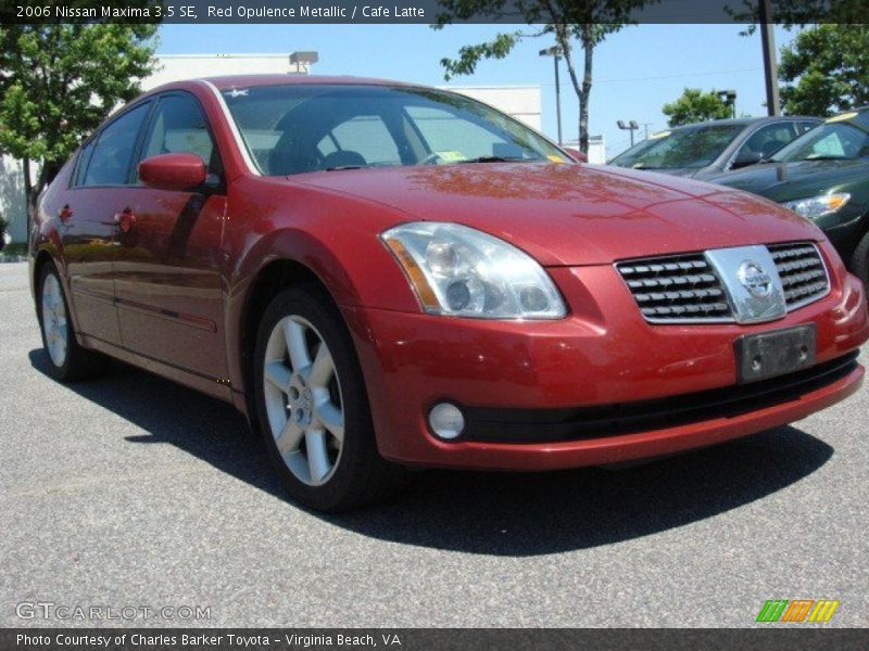 Red Opulence Metallic / Cafe Latte 2006 Nissan Maxima 3.5 SE